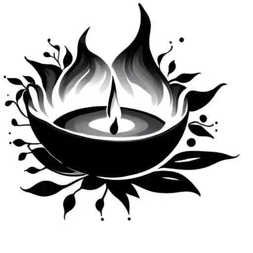 Diya tattoo design idea