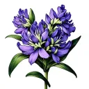 purple hyacinth flower tattoo tattoo design idea