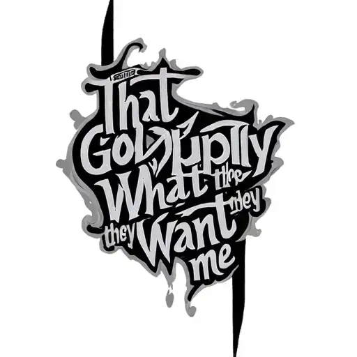 "Letering" that God multiply what they want to me tattoo design idea