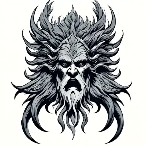 mauri sea god symbol tattoo design idea