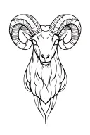 Japanese ram tattoo design idea