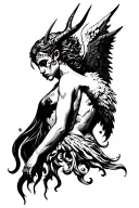 devil and angel tattoo design idea