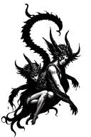 devil and angel tattoo design idea