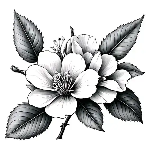 Almond Blossom tattoo design idea