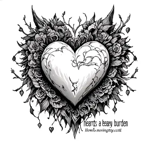 "A Hearts a Heavy Burden" tattoo from Howls moving Castle tattoo design idea