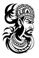 indian hanuman tattoo design idea