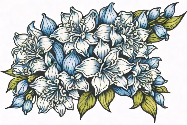 blue Hyacinth tattoo design tattoo design idea