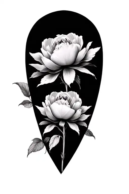 floral sleeve peony magnolia feminine tattoo design idea