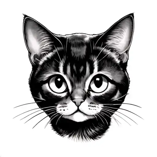 cat, melanie martinez cry baby tattoo design idea