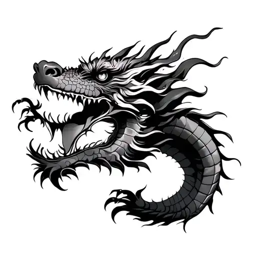 Vietnamese Dragon tattoo design idea