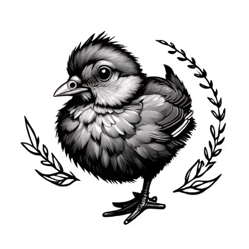 chick tattoo design idea
