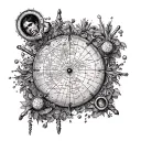 Uncharted treasure map with pharmaceutical tattoo design idea