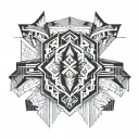 Thigh cuff garter design made tattoo design idea