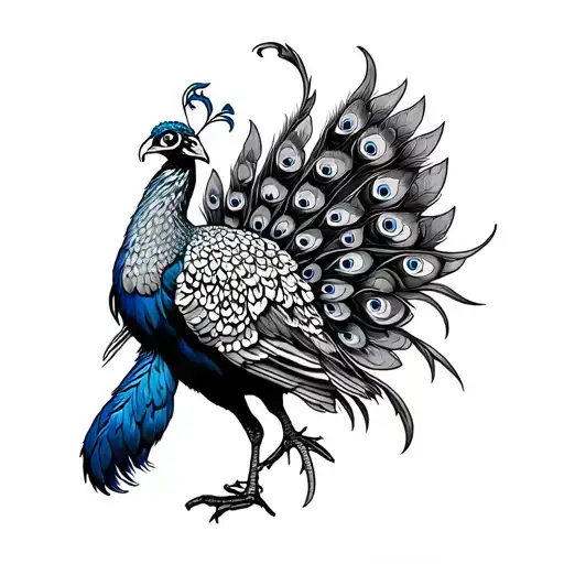 Leeds United Peacock tattoo design idea