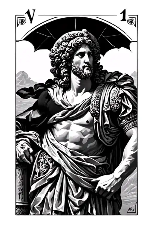 Colone Roman figure with the 2er on the 4th in Millieux and 1 at the bottom and stylize tattoo design idea