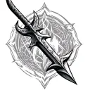 Gungir spear of odin tattoo design idea