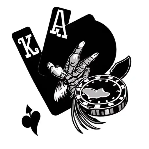the dealer has a winning hand and you were born to lose tattoo design idea