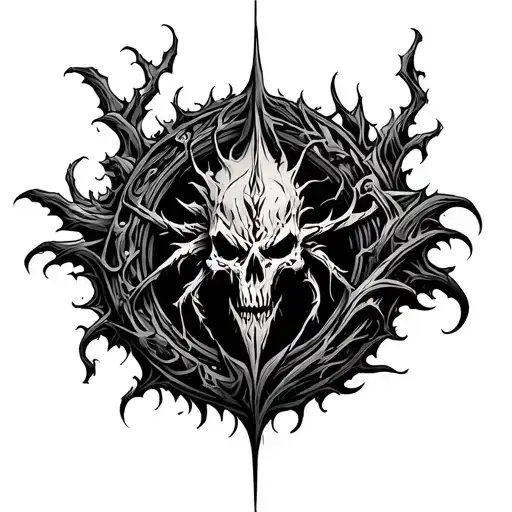 Brand of Sacrifice(form Berserk) and Hunter’s Mark(form Bloodborne) tattoo design idea