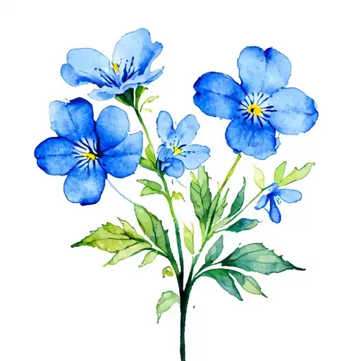 dementia awareness forget me nots tattoo design idea