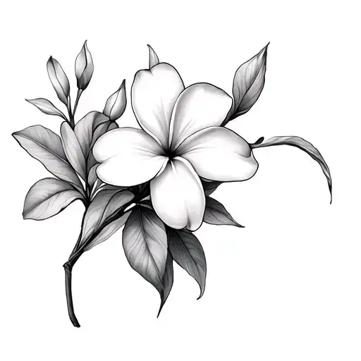 frangipani flowers tattoo design idea