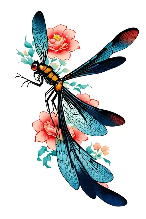Dragonfly tattoo design idea