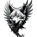 Wolf Phoenix tattoo design idea