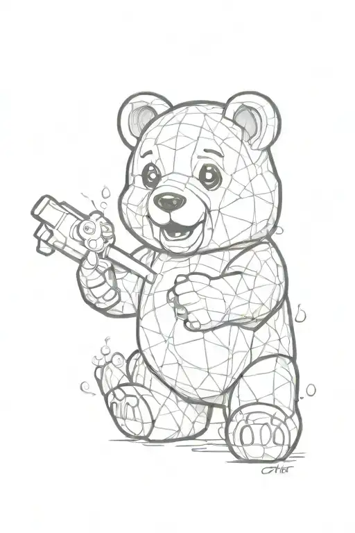 gummy bear tattoo design idea