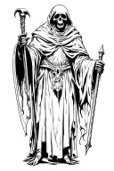 grim reaper standing tattoo design idea