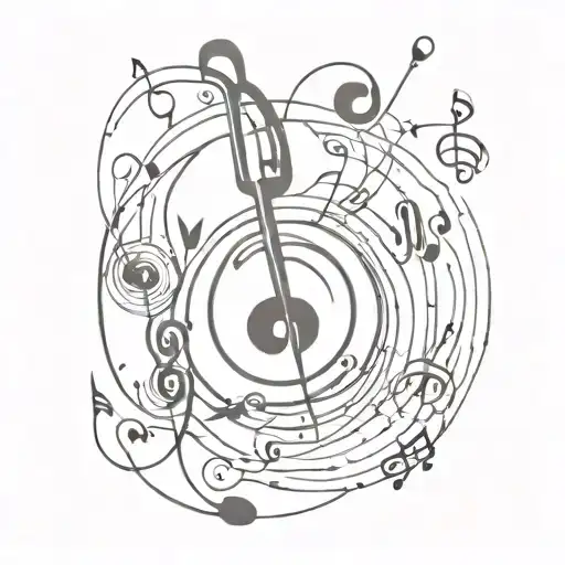 mixing music tattoo design idea