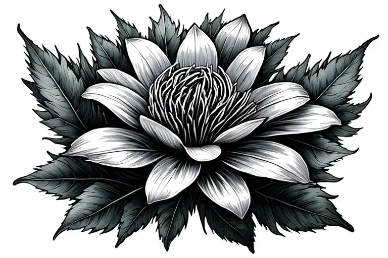 Belladone Plante Fleur Leaf Seed tattoo design idea