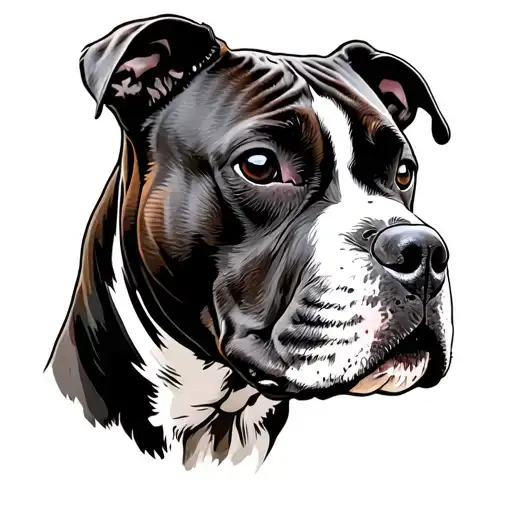 American pit bull tattoo design idea