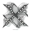 rebel flag flying tattoo design idea