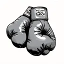 boxing gloves rest in peace dad tattoo design idea