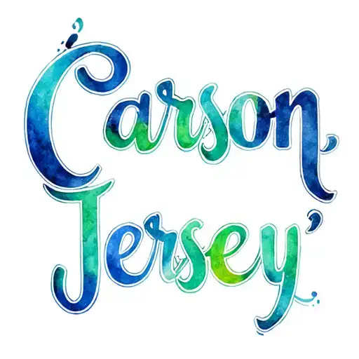 "Carson Jersey " "Carson Jersey " Two Word Ambigram Generator tattoo design idea