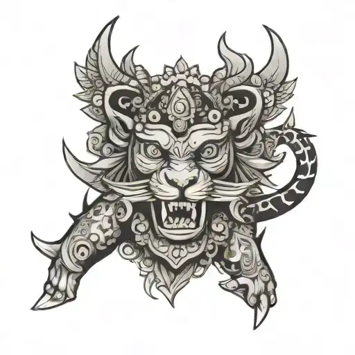 balinese tatoo black and grey tattoo tattoo design idea