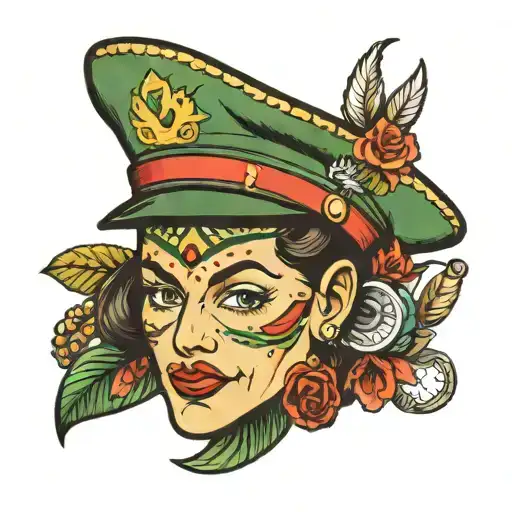 Brazil Green Cap tattoo design idea