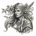 Slavic goddess Vyrgon tattoo design idea