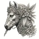 Slavic goddess Vyrgon tattoo design idea