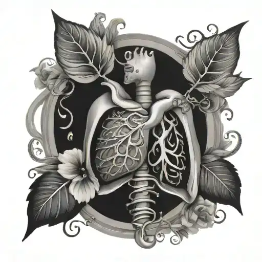 Lung Cancer tattoo design idea