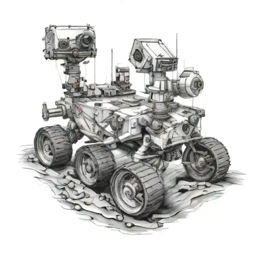 rover nasa curiosity  realism tattoo design idea