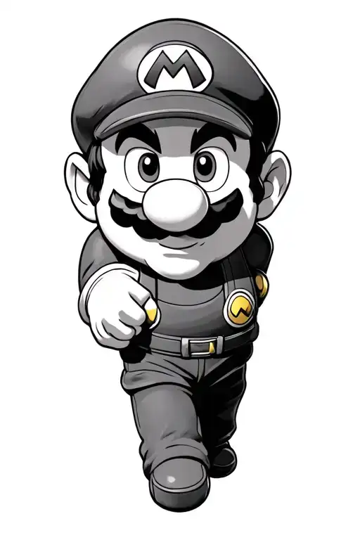 super mario bros tattoo design idea