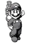 super mario bros tattoo design idea