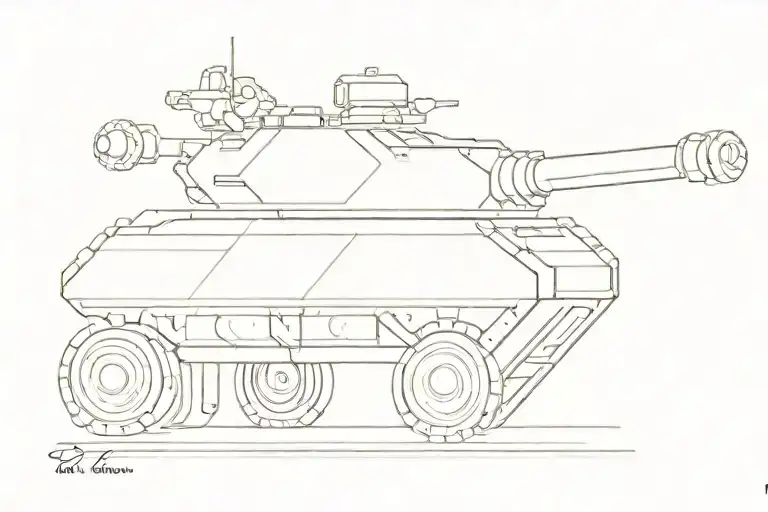 tank tattoo design idea