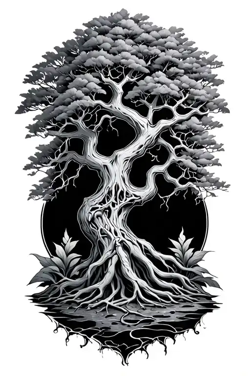 poison tree growing together symbolizing the client's tattoo design idea