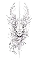 5150 vertical tattoo design idea