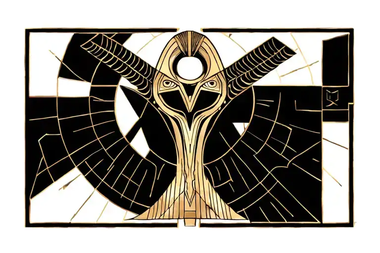 Anubis Ankh symbol tattoo design idea