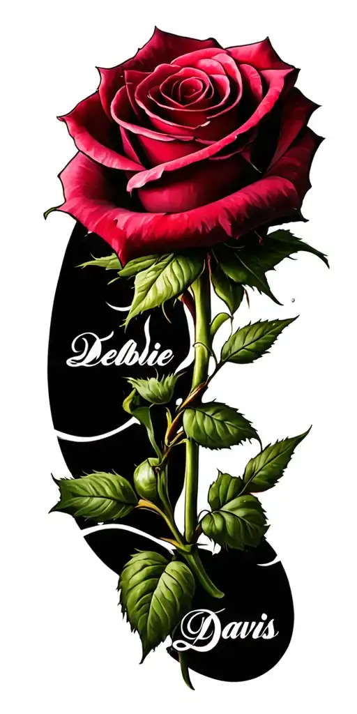 "Debbie Davis " "Debbie Davis " rose tattoo design idea