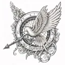 The mocking g from the movie hunger games tattoo design idea