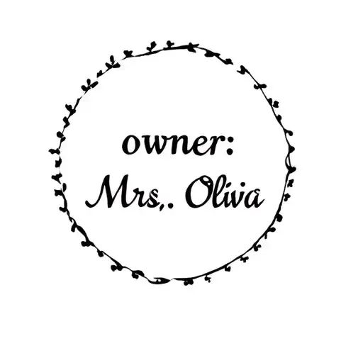 stamp "owner: Mrs. Oliwia" tattoo design idea