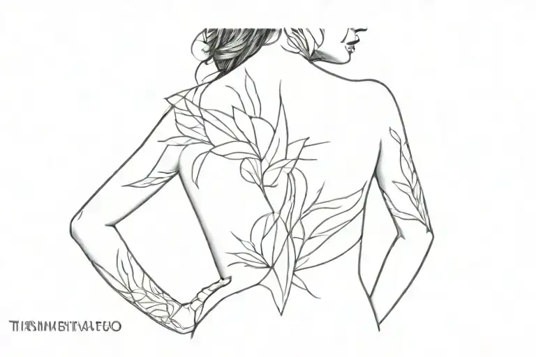 Spinal tattoo and triceps and neck tattoo tattoo design idea